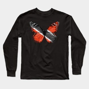 Trinidadian And Tobagoan Flag  Butterfly - Gift for Trinidadian And Tobagoan From Trinidad And Tobago Long Sleeve T-Shirt